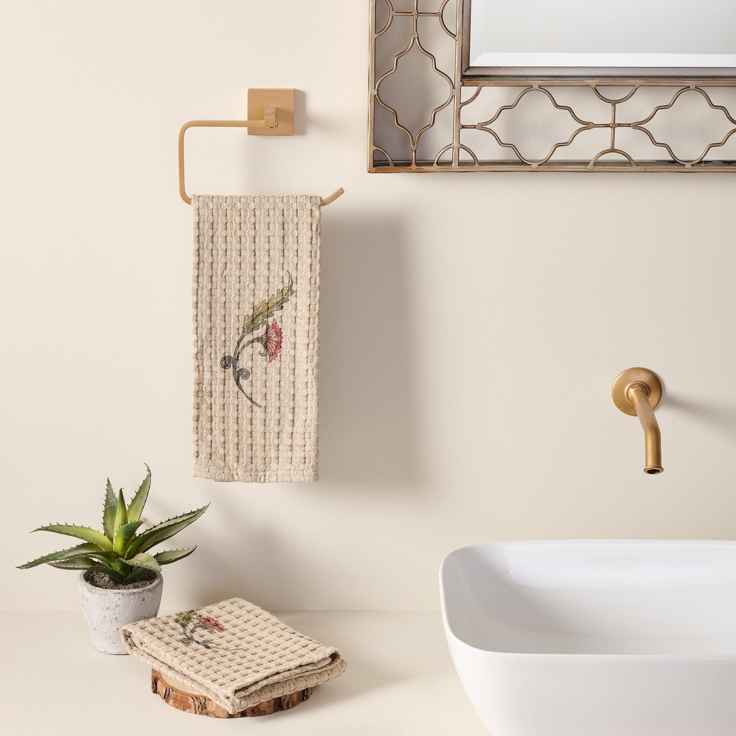 Cotton Bamboo Towel Waffle Weave - Hypoallergenic