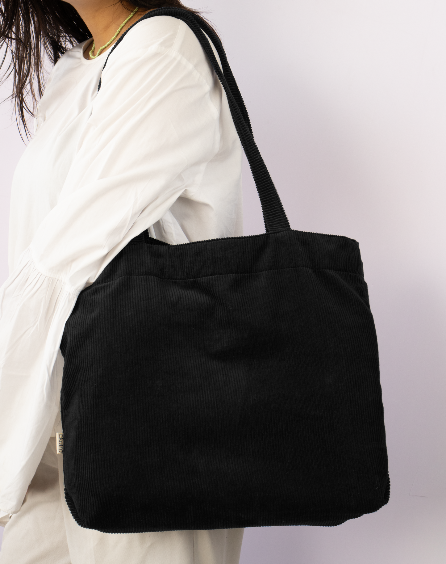 Handmade Corduroy Tote Bag With Interior Pocket - Three Colours