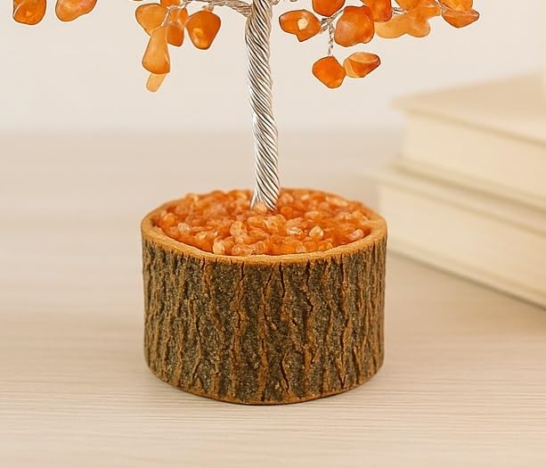 Decorative Tree – Carnelian Gemstone – 9" H Table Decor
