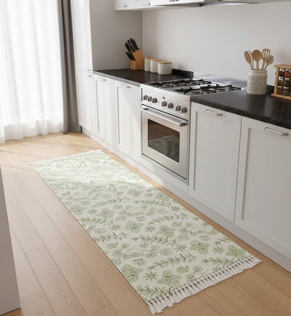 Cotton Rug Runner – Hand Woven, Washable – 2x5 ft Printed