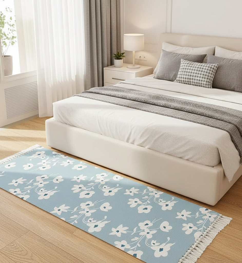Washable Cotton Floor Runner – Hand Woven & Printed – 2x5 Feet (60x152 cm)