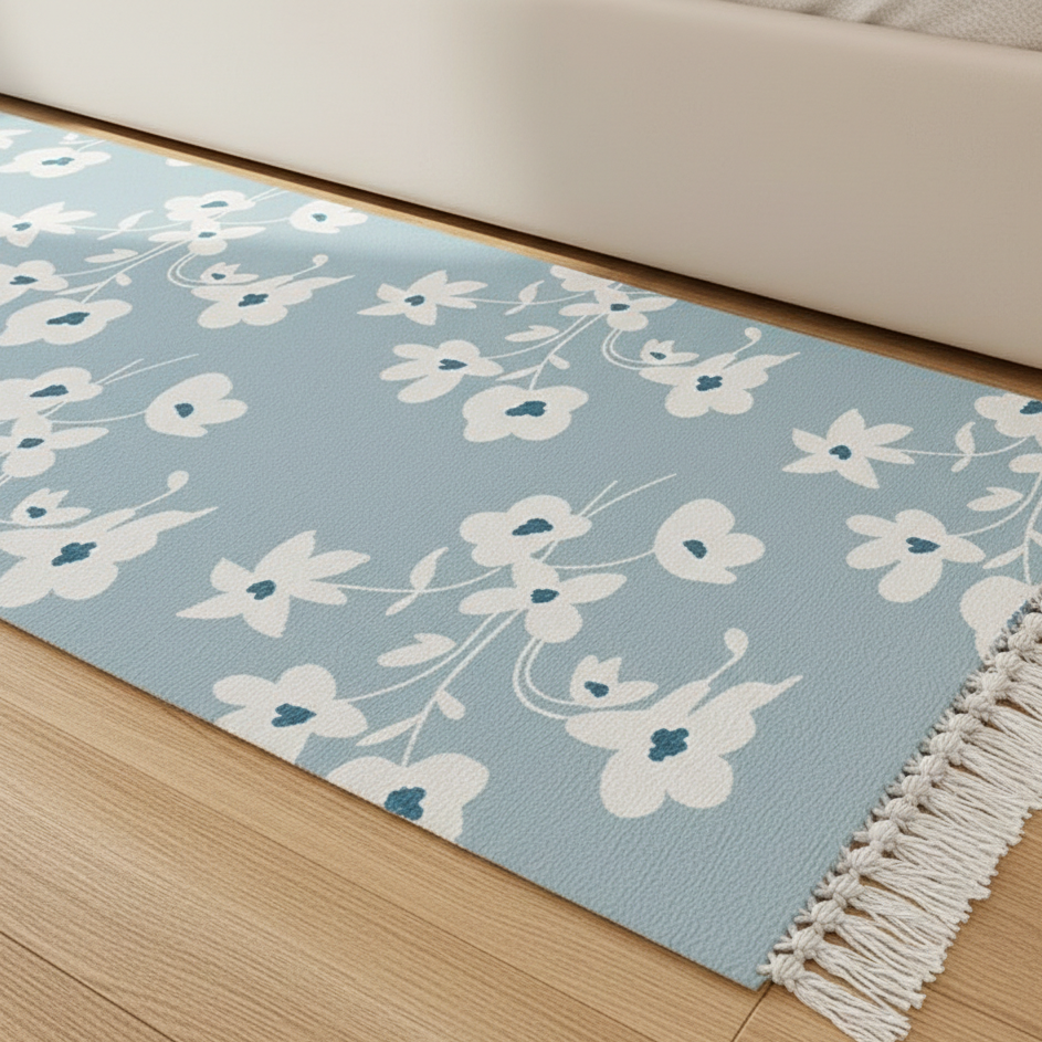 Washable Cotton Floor Runner – Hand Woven & Printed – 2x5 Feet (60x152 cm)