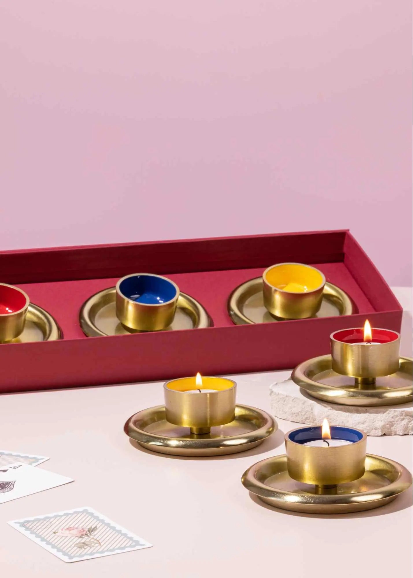Handcrafted Tea Light Candle Holder - Set of 3
