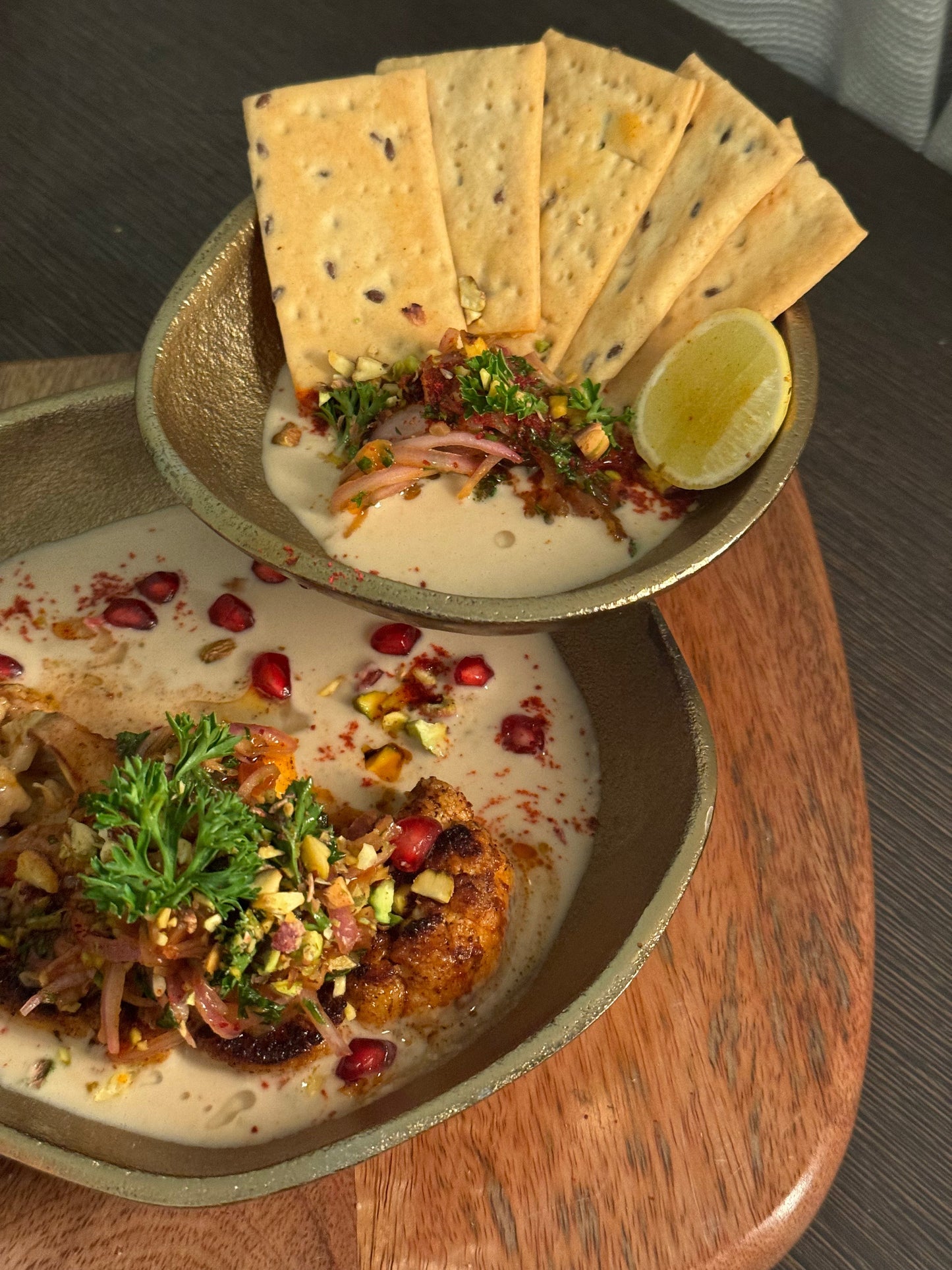 Textured Aluminium Serving Bowl - Gold Finish, Small & Large Sizes