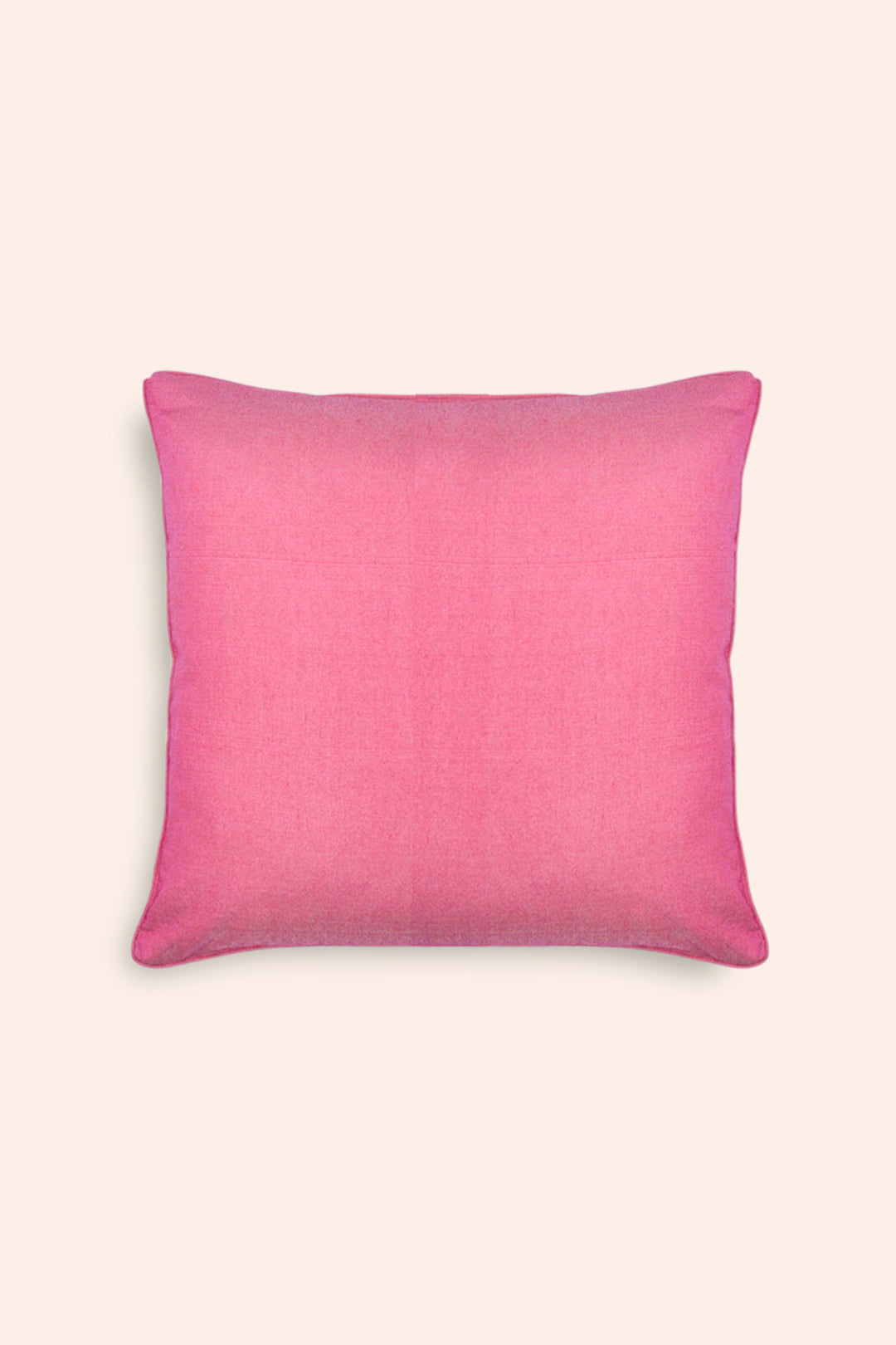 Handwoven Dupion Silk Cushion Cover - Multi Colour Print, 1 Pc