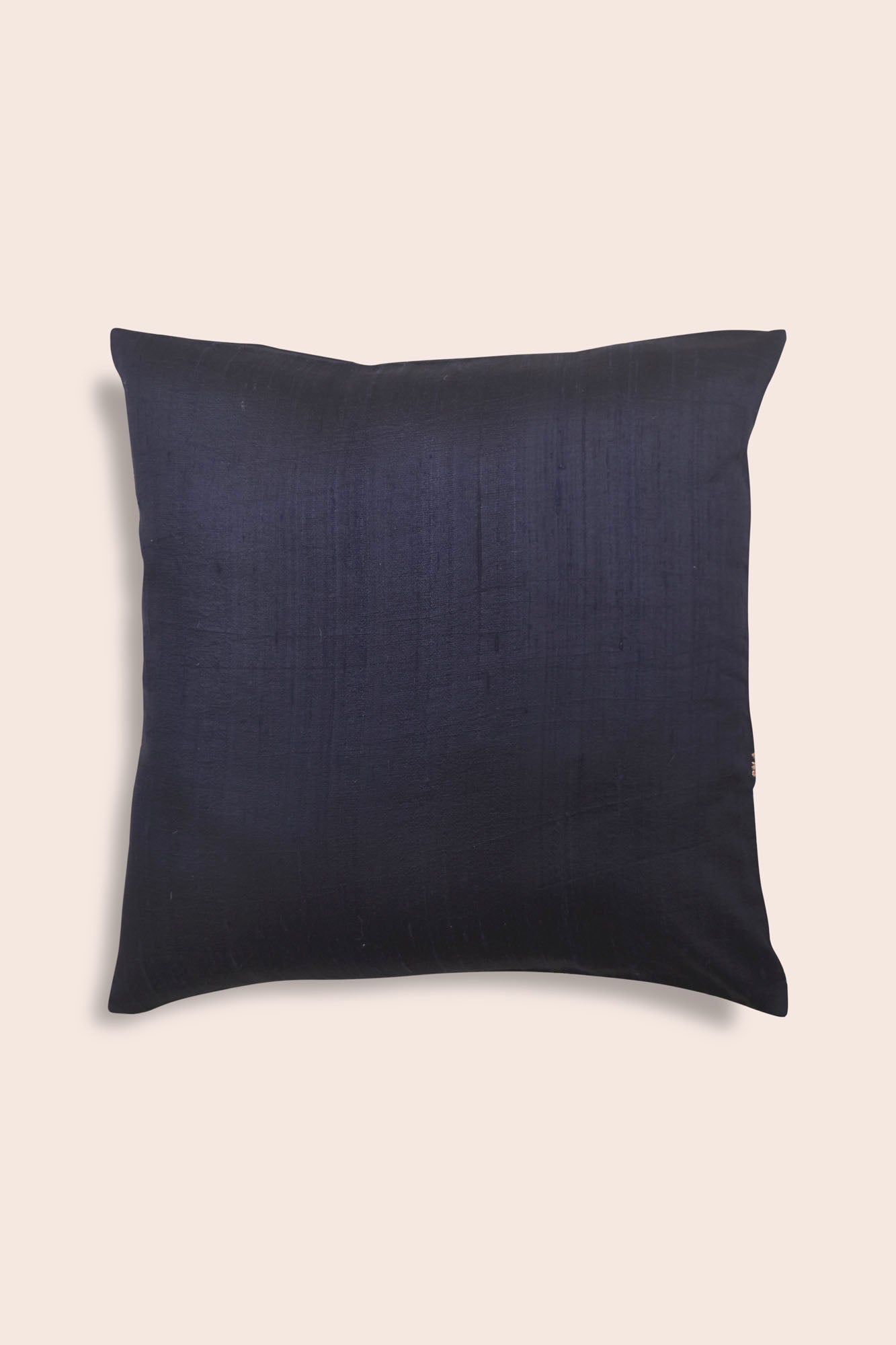 Handwoven Dupion Silk Cushion Cover Dabka Border - Two-Tone