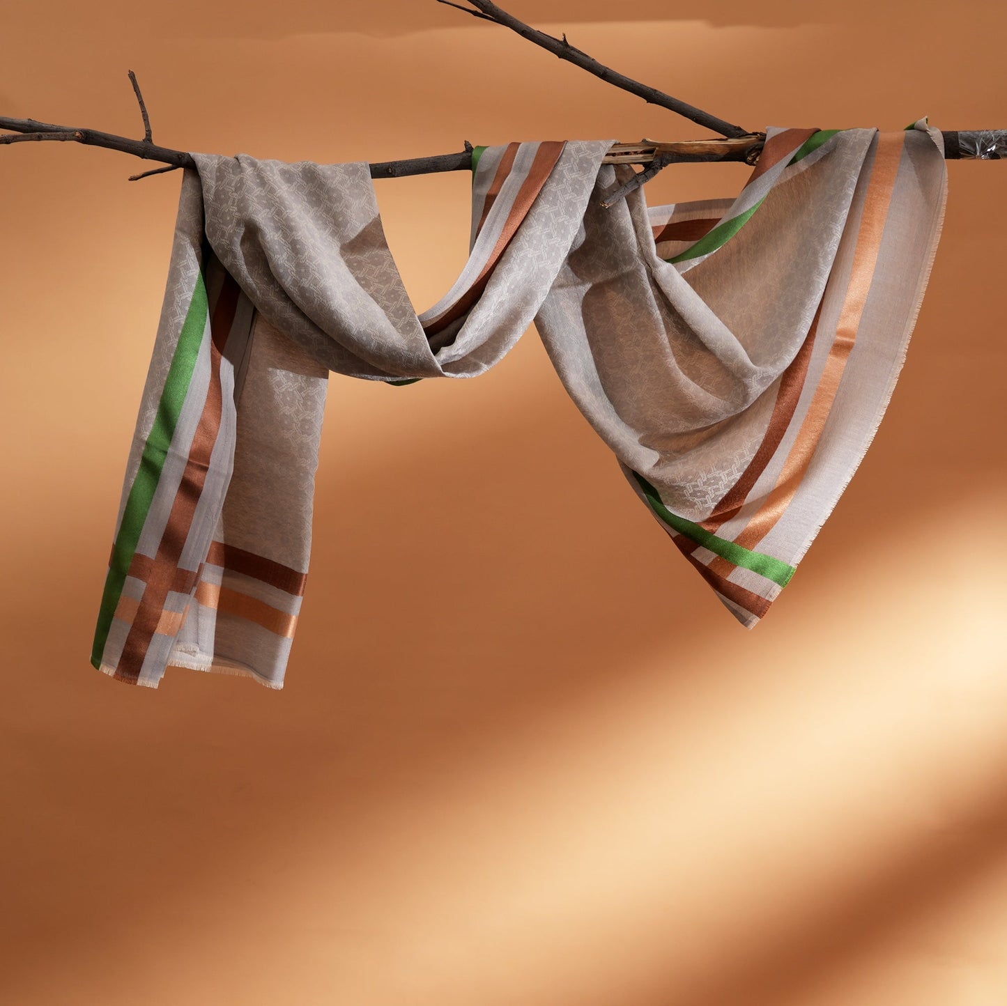 Scarf | Wool Silk Groove Sand