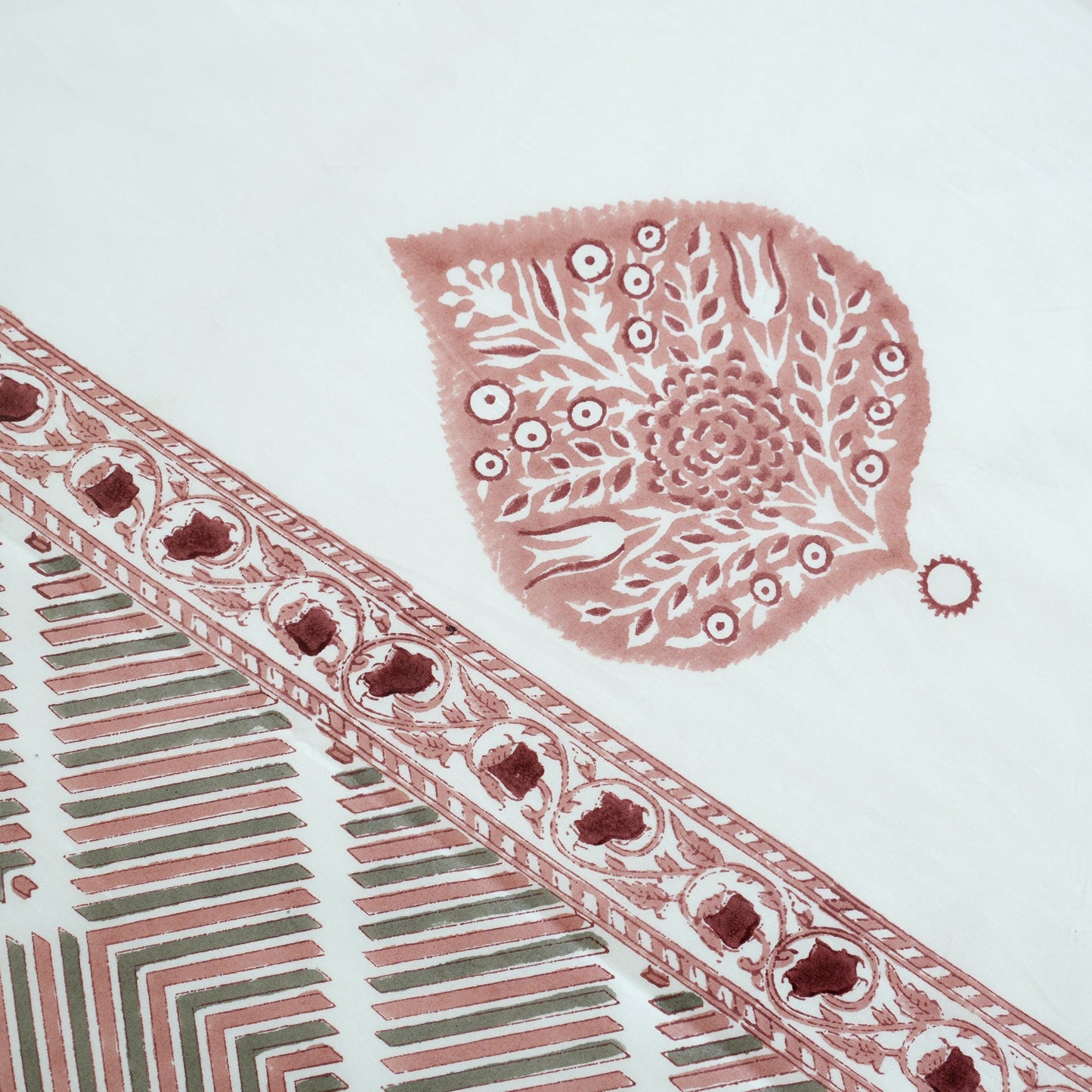 Bedsheet | Cotton Handblock Rajasthani | 3 Piece Set