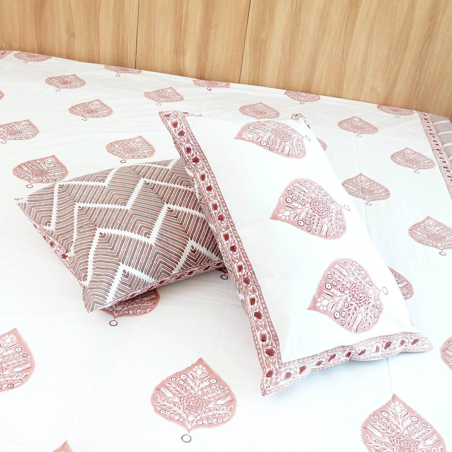 Bedsheet | Cotton Handblock Rajasthani | 3 Piece Set
