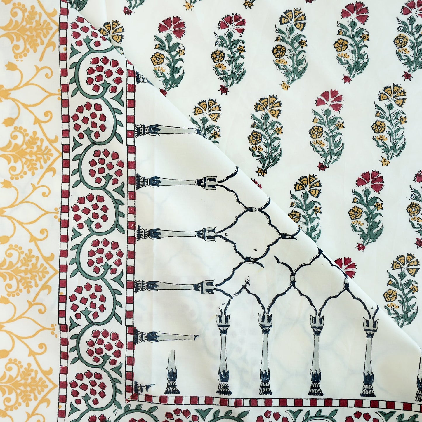 Bedsheet | Cotton Handblock Soft Breathable | Set of 3