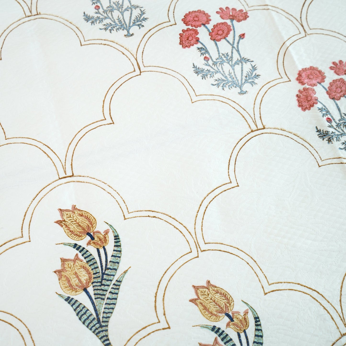 Bedsheet | Cotton Handblock Jaquard Quilted | Set of 3