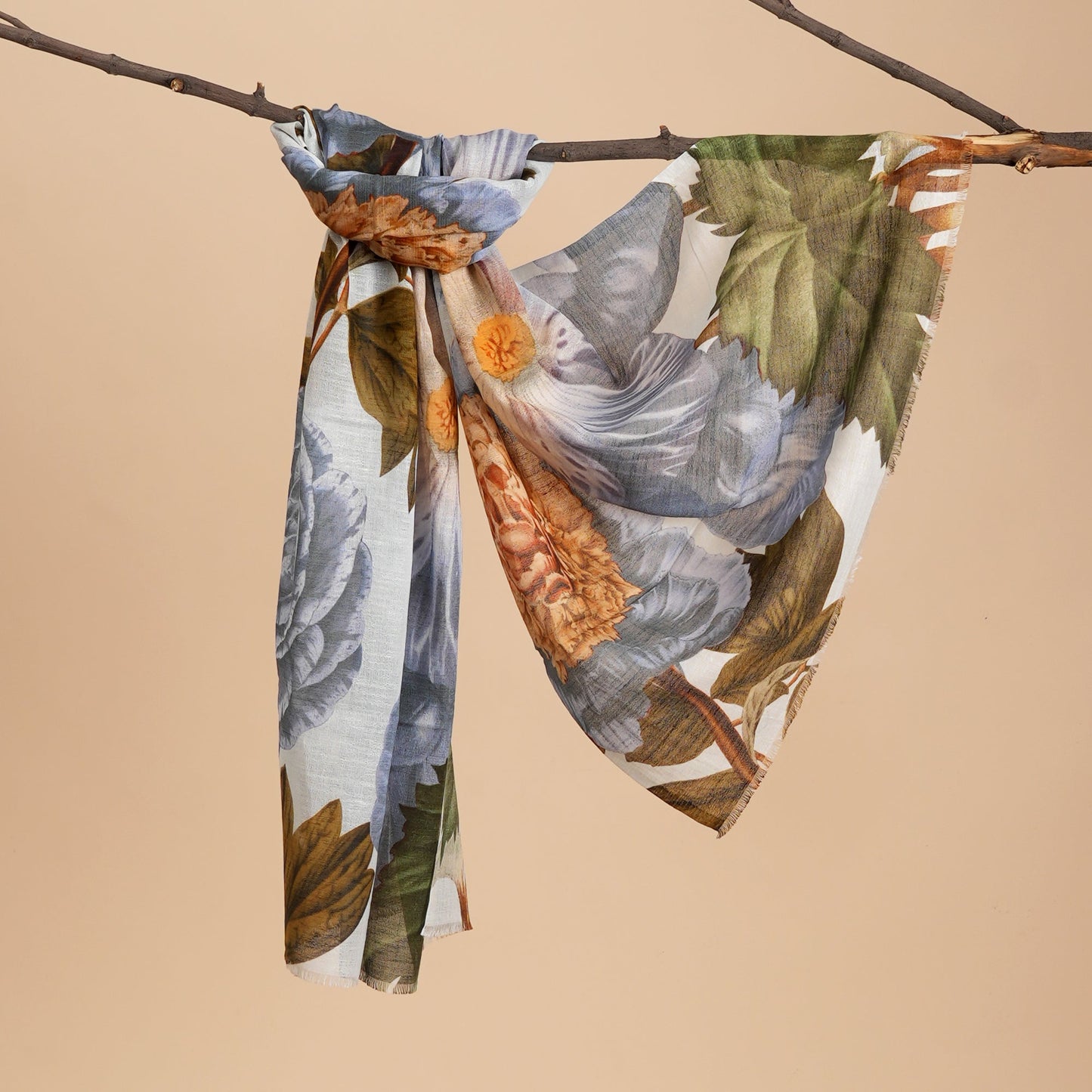 Scarf | Cotton Linen Vintage Polka