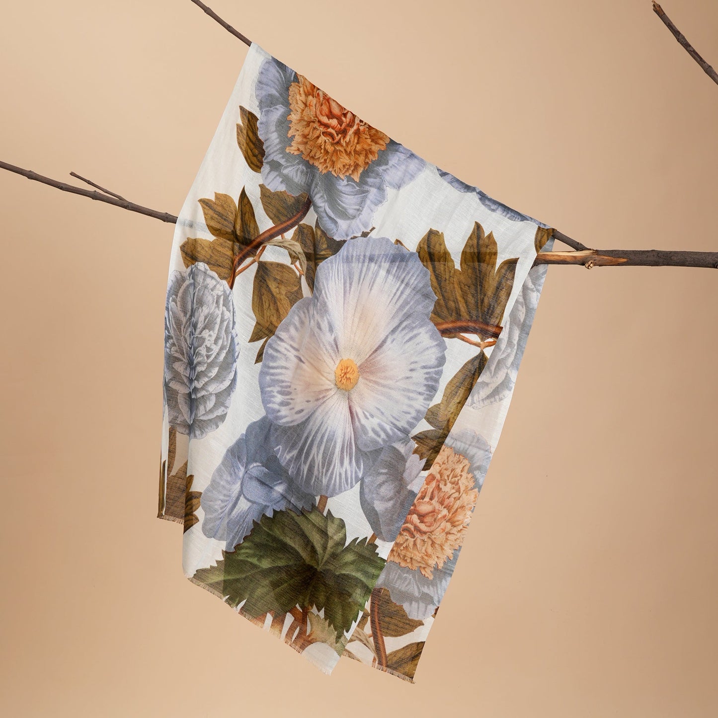 Scarf | Cotton Linen Vintage Polka