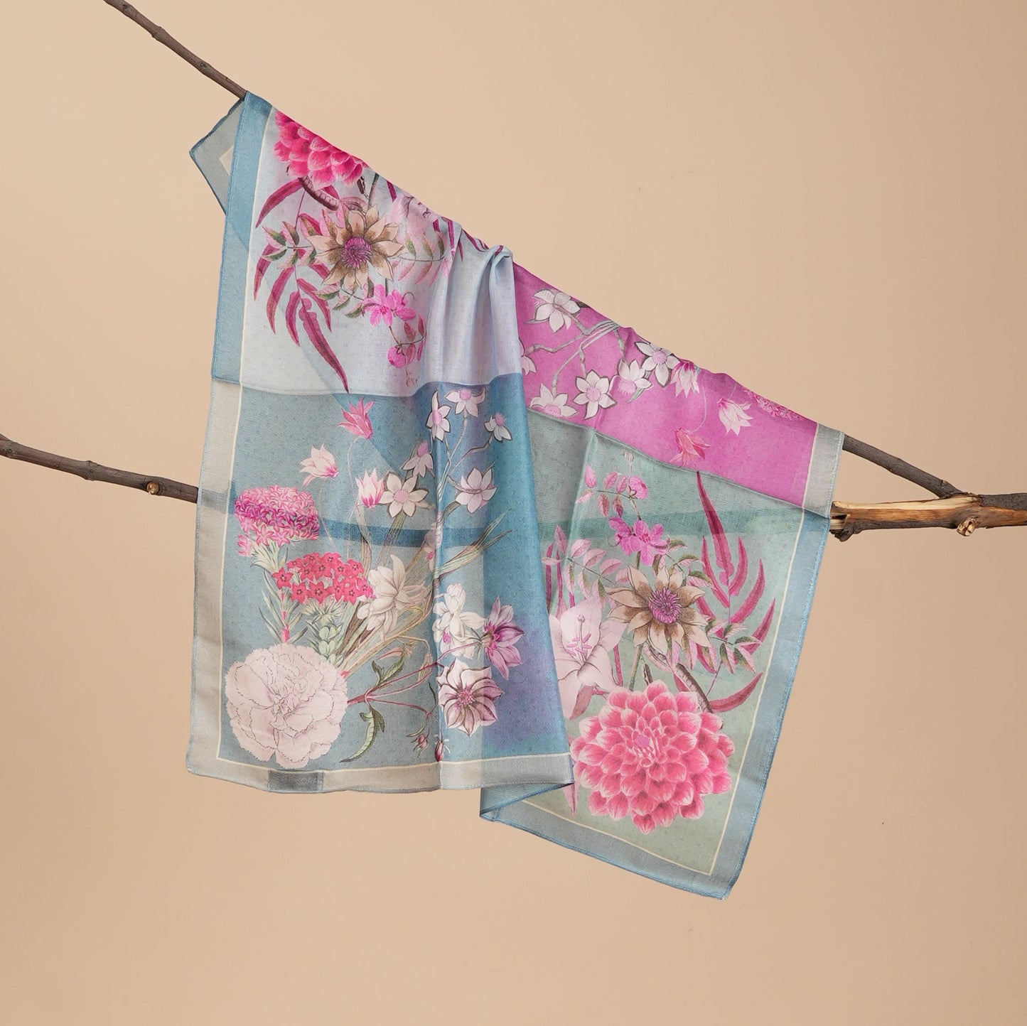 Scarf | Modal Silk Blush Lagoon