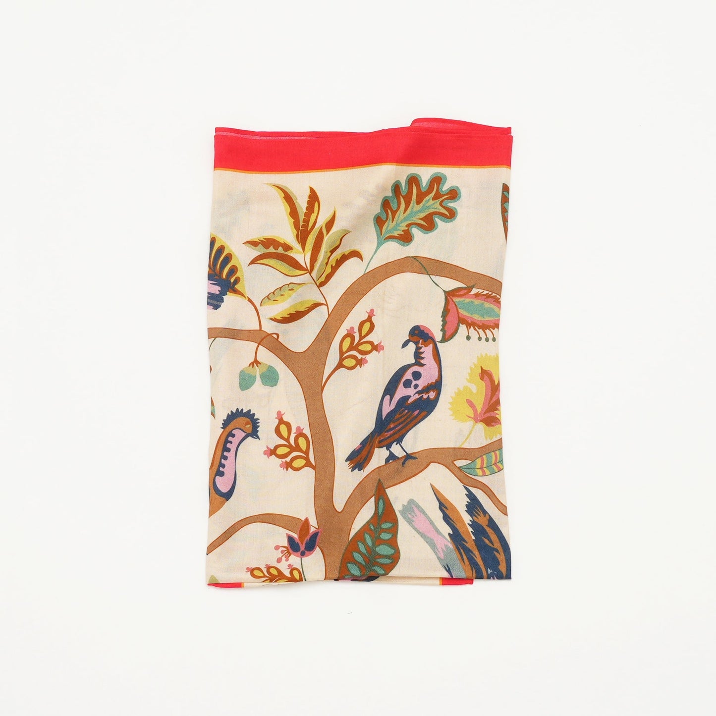 Scarf | Mulberry Silk Bird Song | Red