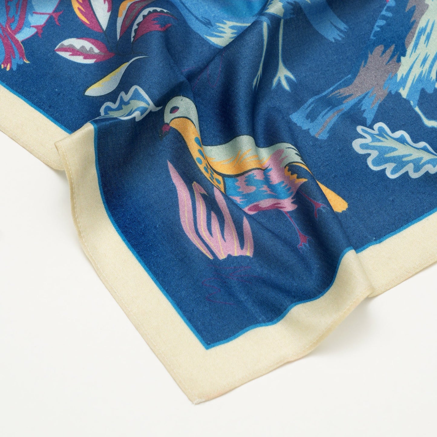 Scarf | Mulberry Silk Bird Song | Blue