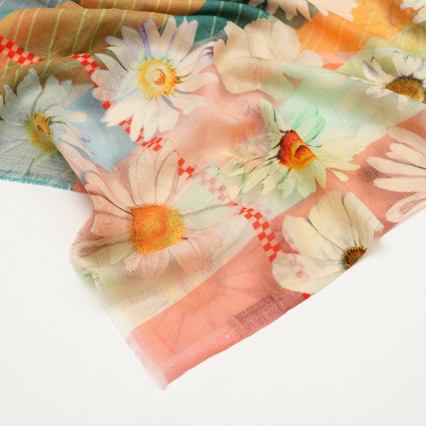 Scarf | Cotton Linen Sunburst | Pastel