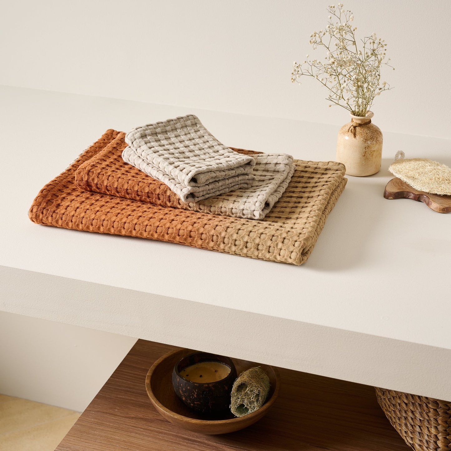 Dip Dye | Cotton Bamboo | Waffle  | Bath Set