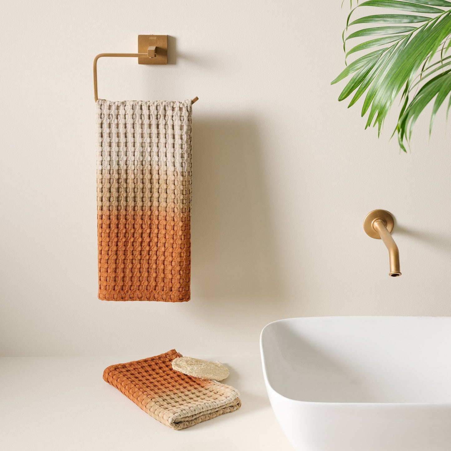 Dip Dye | Cotton Bamboo | Waffle  | Hand Towel