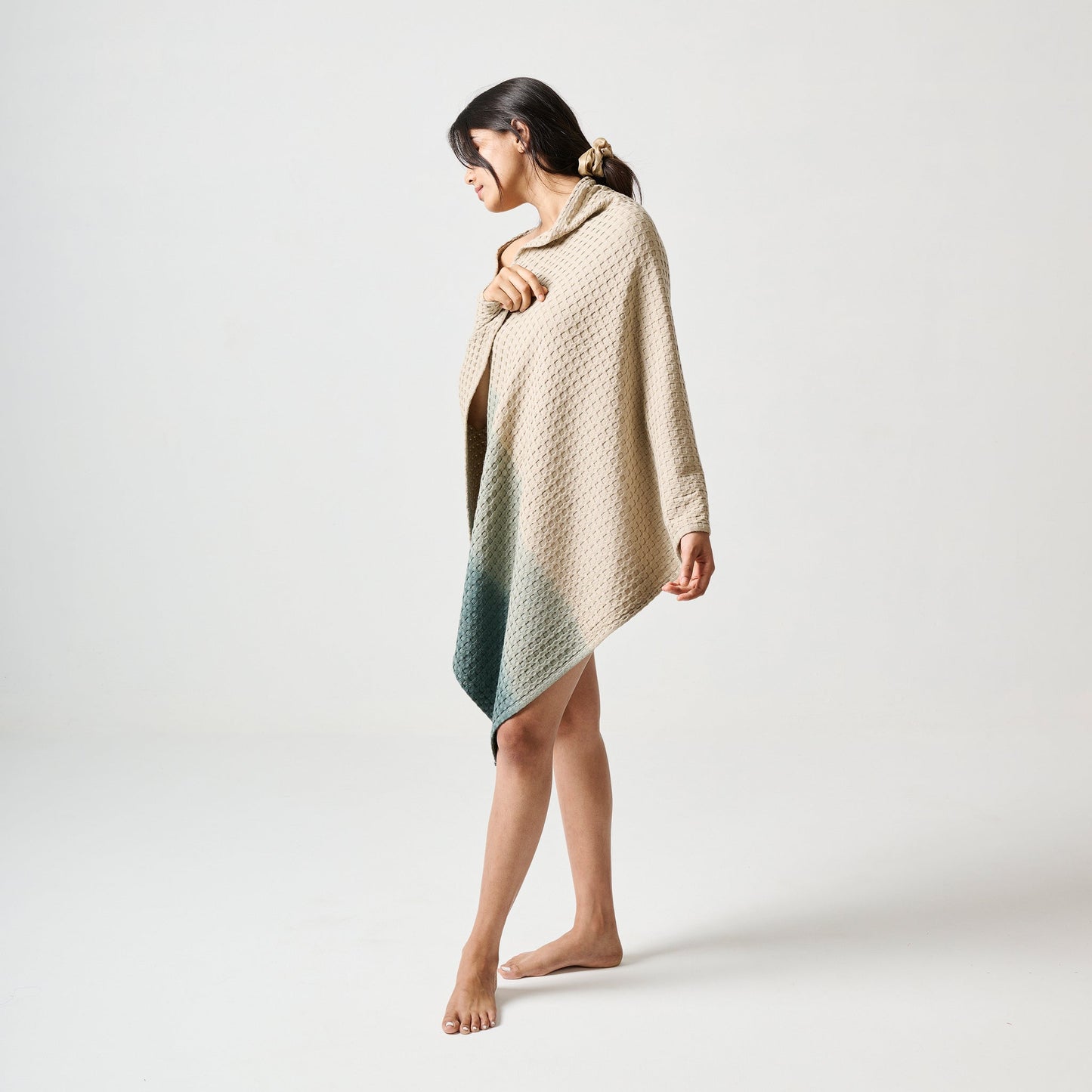 Cotton Bamboo Waffle Towel - Dip Dye, Sustainable