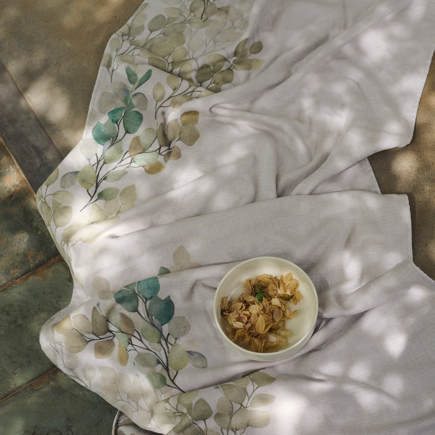 Bamboo Cotton Towel Hammam Terry - Autumn Print, Eco-Friendly
