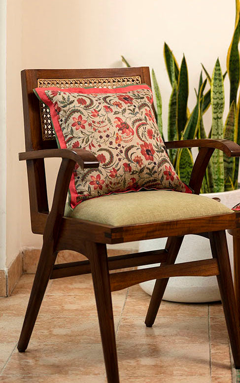 Victorian Garden - Handwoven Cushion Cover 1 pc