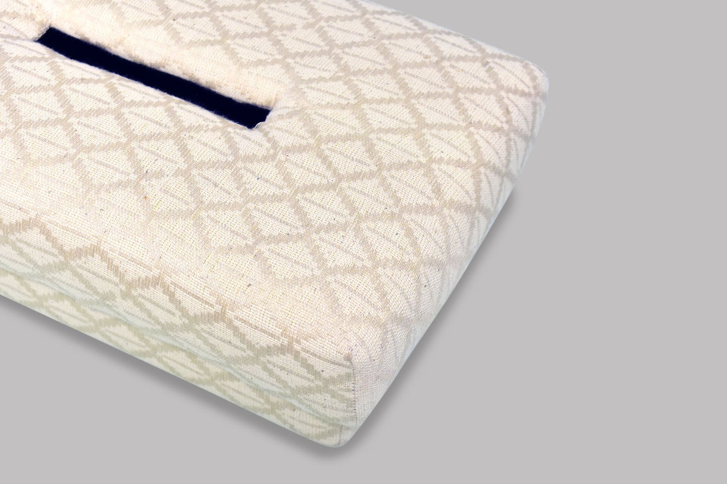 Khadi Cotton Tissue Box - Handwoven Jacquard