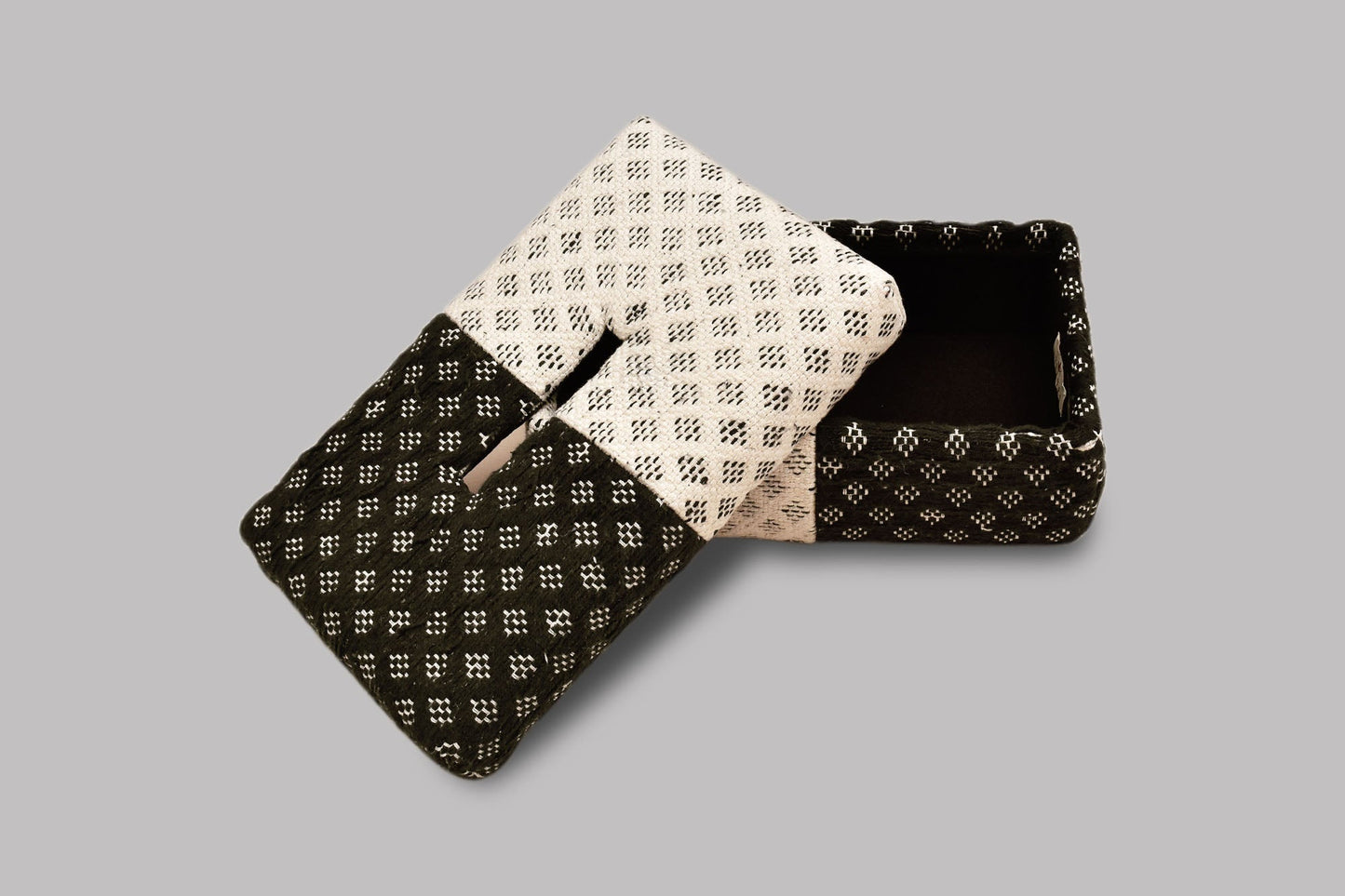 Handwoven Jacquard Tissue Box - Two-Sided Pattern