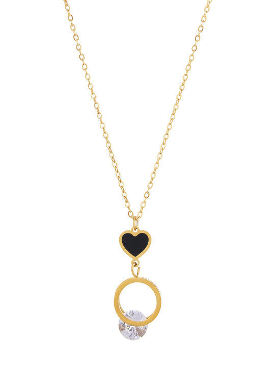 Heart Pendant – Necklace – Gold-Plated Stainless Steel – Individual Retail Unit