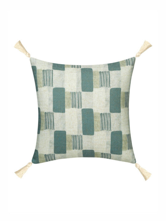 Set of 2 - Colorblock Pillow Covers – Home Textiles – Linen Fabric – Square