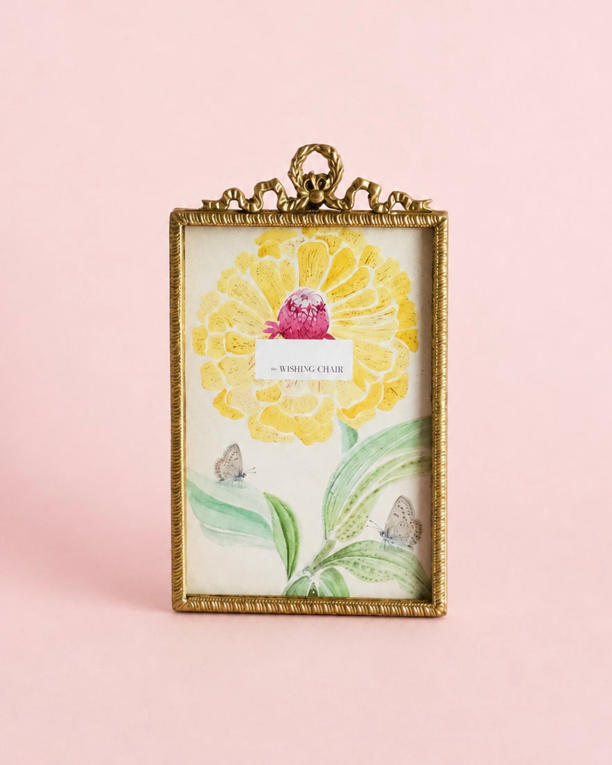 Photo Frame | Brass Glass Ribbon | 4 x 6 Inch
