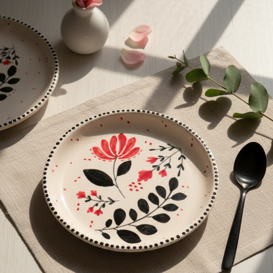 Amara Plate – Dessert Plate – Durable Glazed Ceramic – 5 Inch
