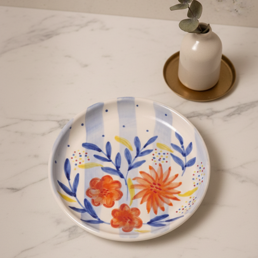 Meher Plate – Dessert Plate – Glazed Ceramic – 5 Inch