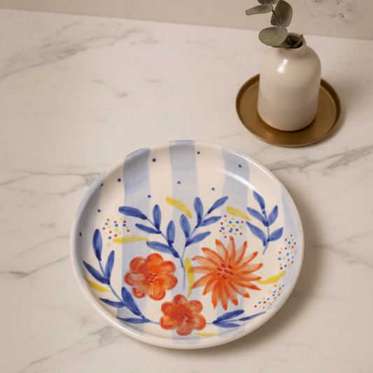 Meher Plate – Dessert Plate – Glazed Ceramic – 5 Inch