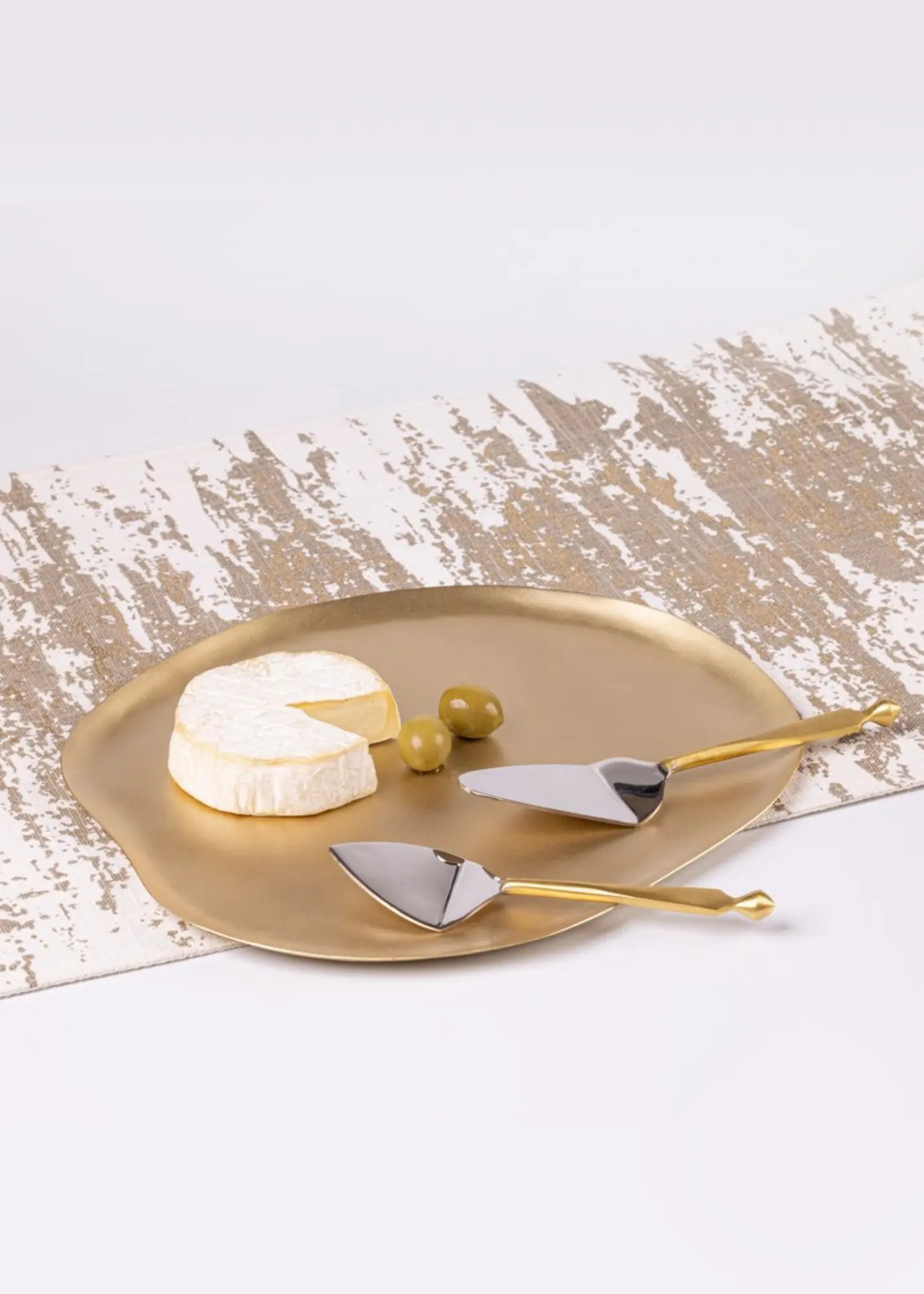 Hand Beaten Brass Serving Tray - Easy to Clean