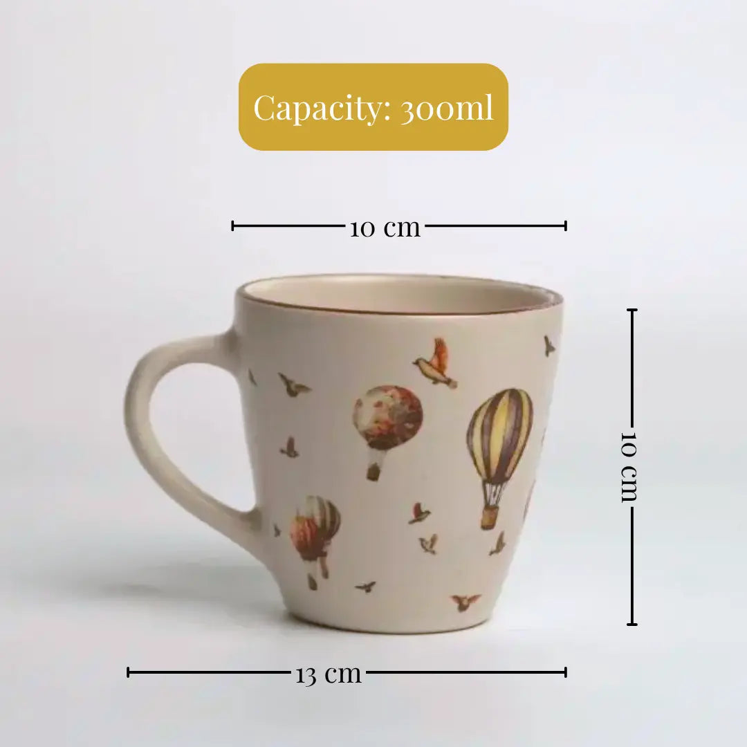 Ceramic Hot Air Balloon Mug - Set of 2