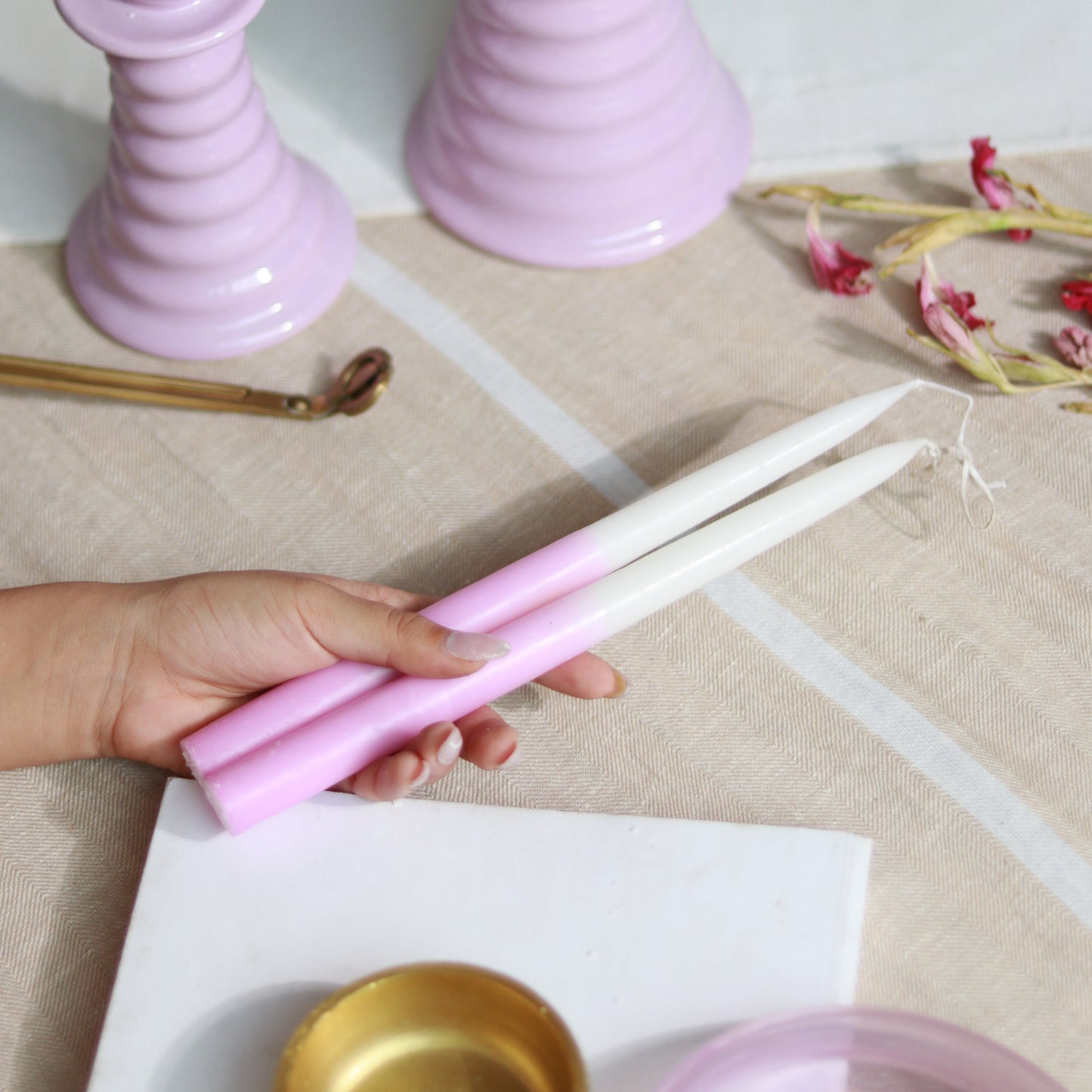 Ombré Hand-dipped Taper Candles