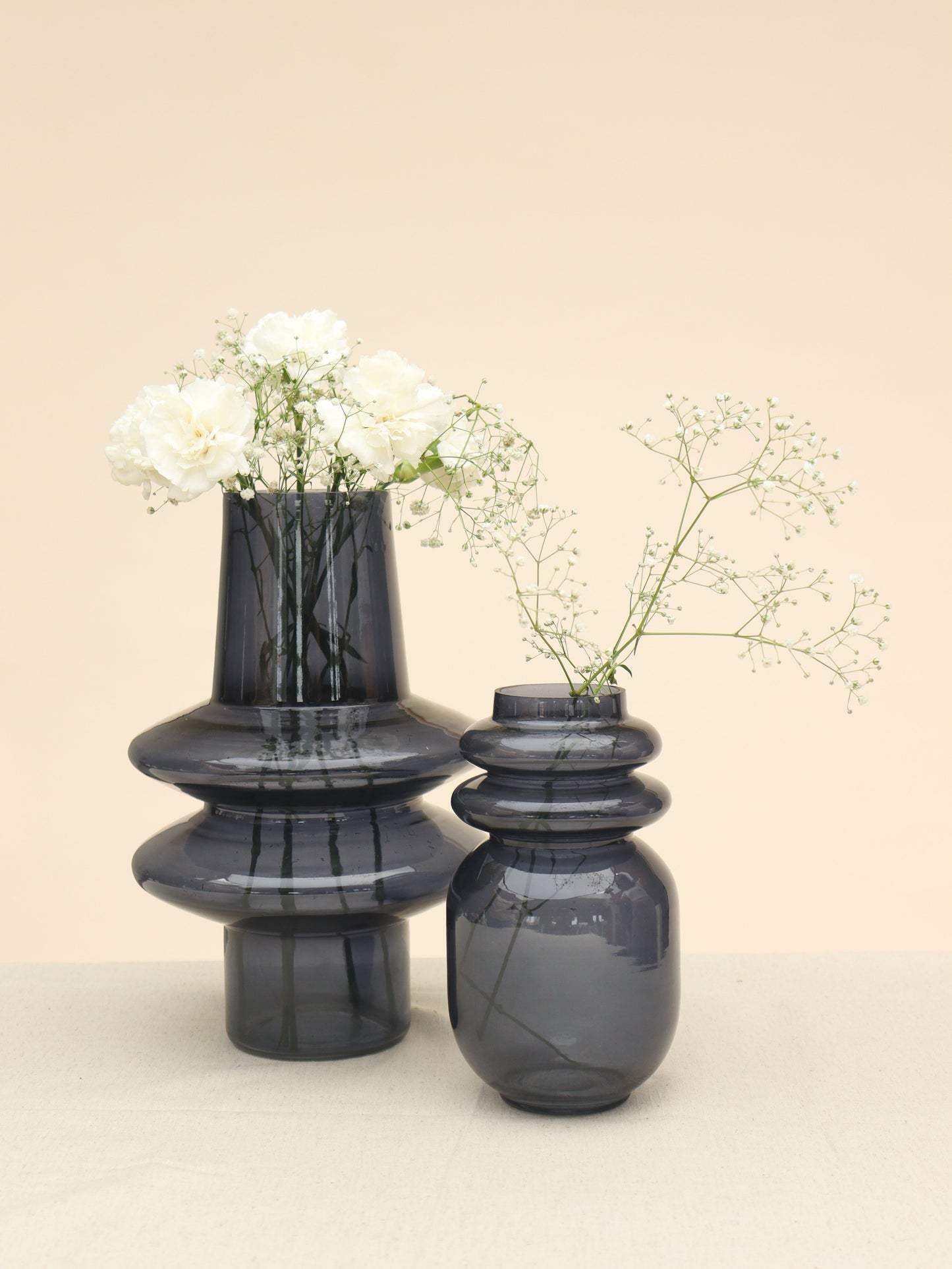 Handcrafted Rippled Glass Vase - 3 Finishes