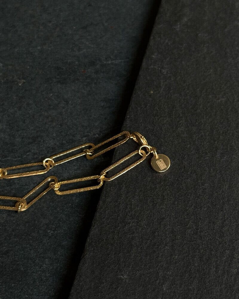 Link Chain Bracelet with Gold Coin
