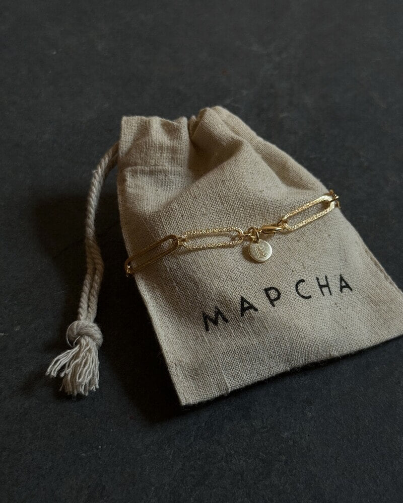 Link Chain Bracelet with Gold Coin