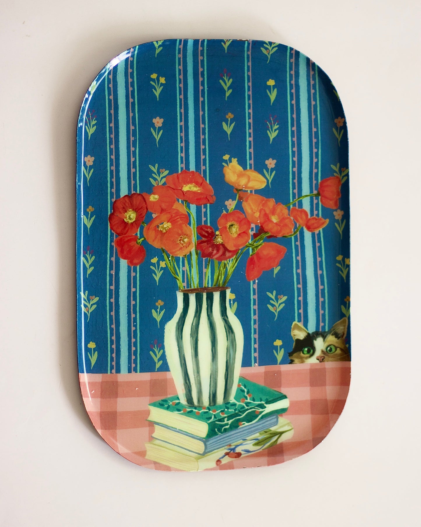 Wall Plate | Vibrant Flowers Print | 30x19.5x1.5cm