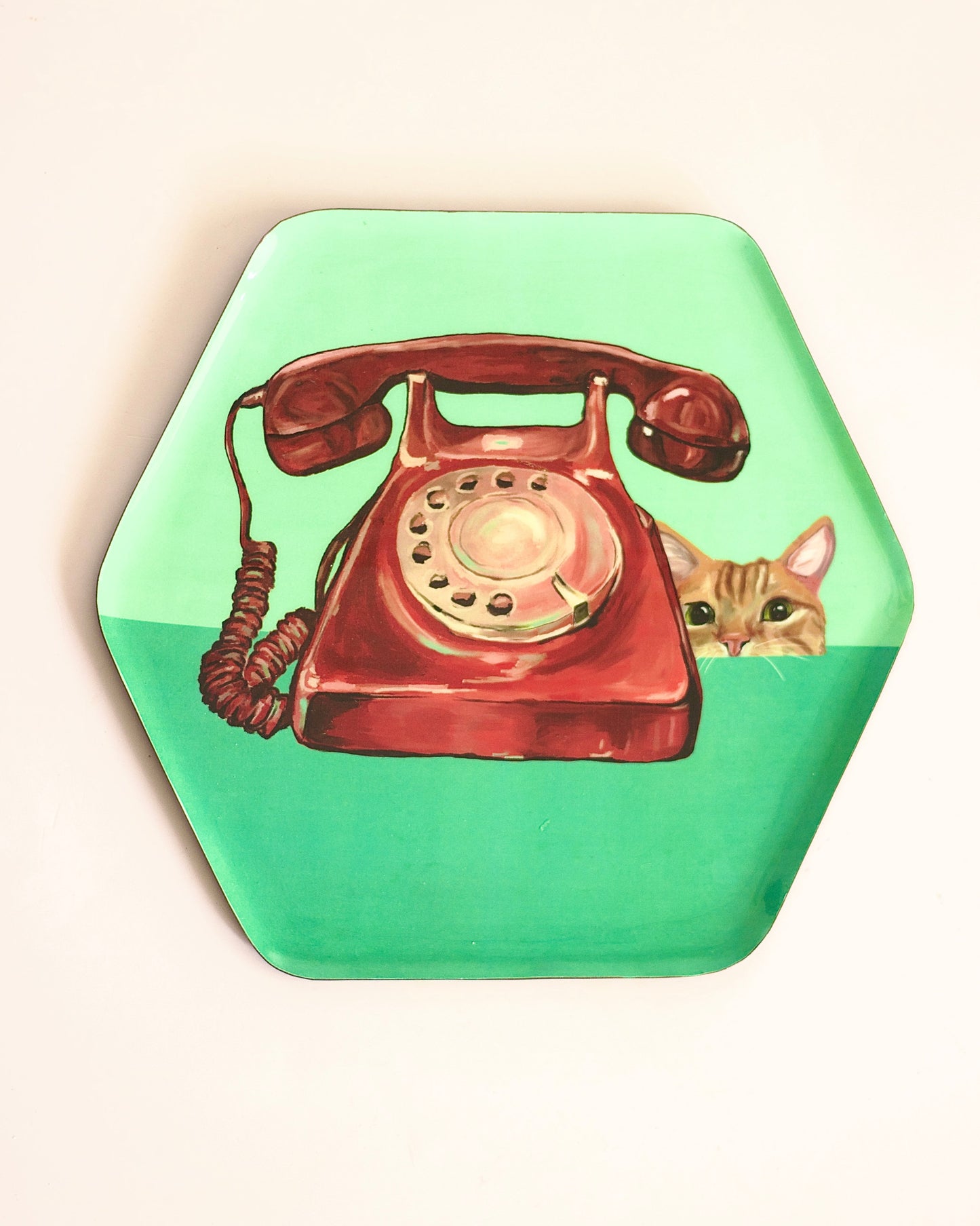 Wall Plate | Vintage Telephone print | 24x26x1.5cm