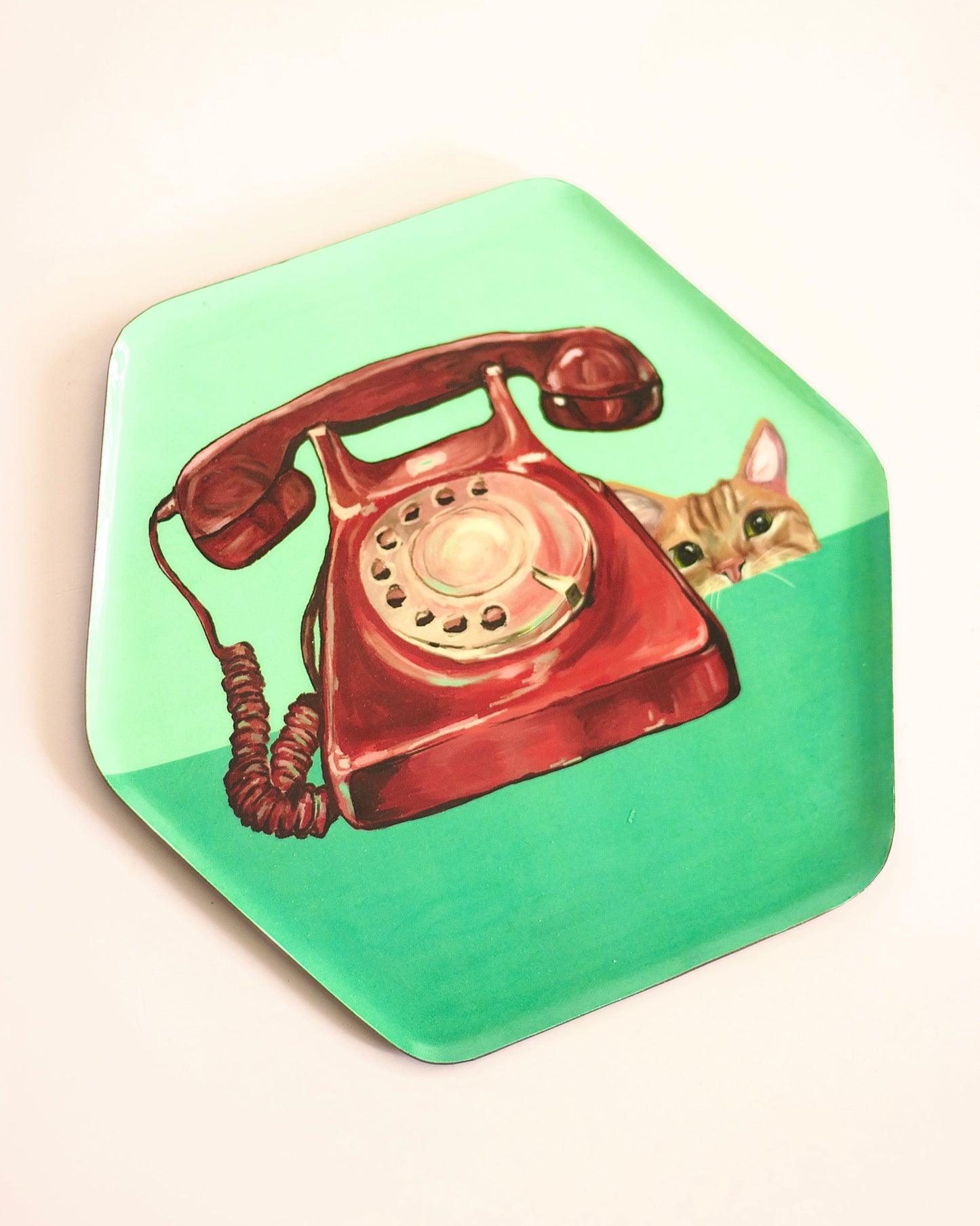 Wall Plate | Vintage Telephone print | 24x26x1.5cm