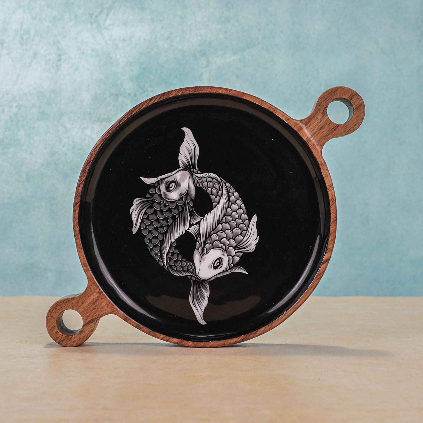 Fintastic Serving Board – Acacia Wood Platter – Handcrafted Fish Design – 30x20cm