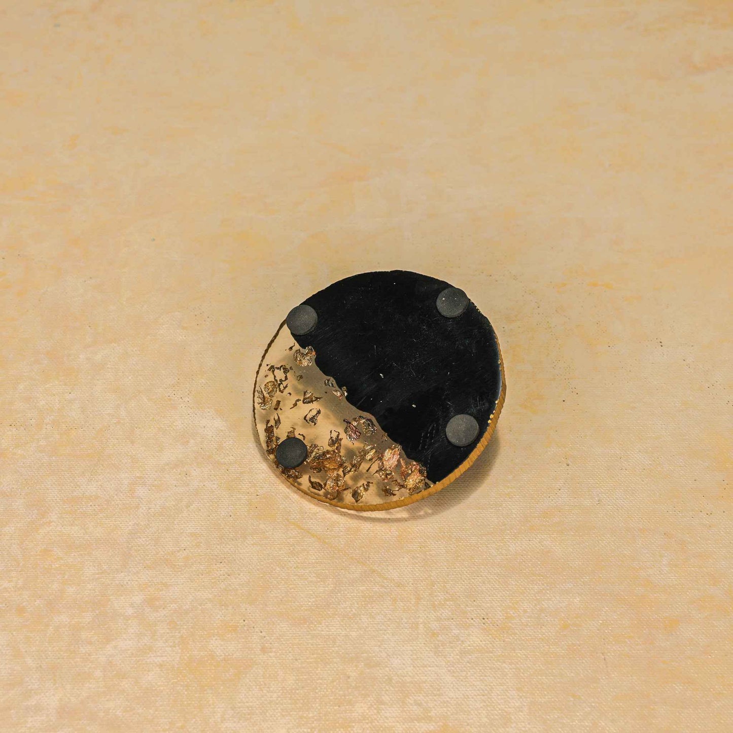Midnight Gold Resin Coasters – Coaster Set – Gold Flake Resin – Set of 4