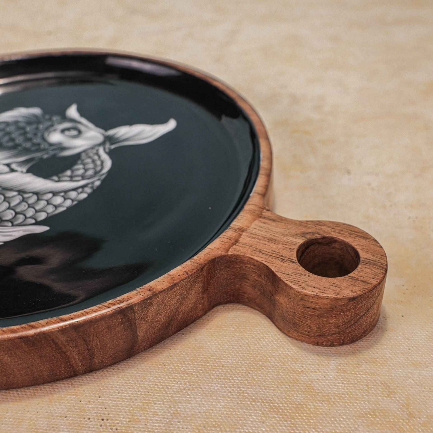 Fintastic Serving Board – Acacia Wood Platter – Handcrafted Fish Design – 30x20cm
