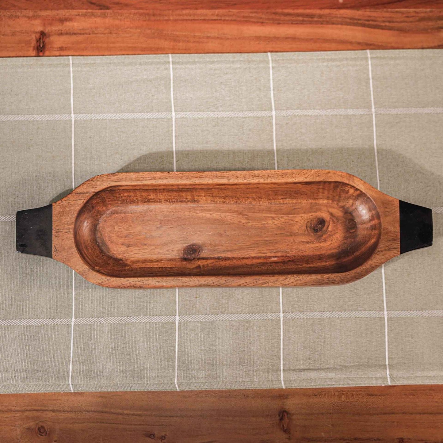 Paddle Up Serving Tray – Decorative Tray – Acacia Wood, Handcrafted – 41x11x4 cm