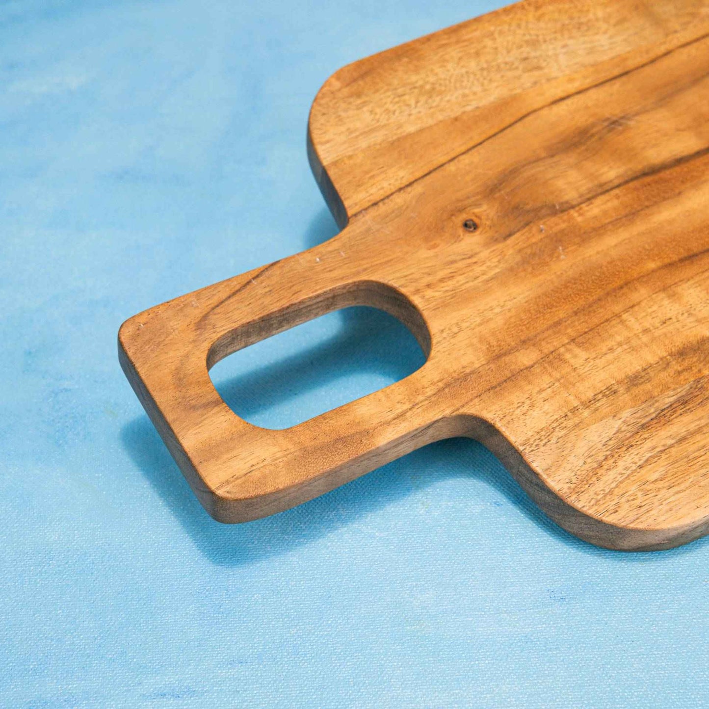 Acacia Wood Chopping Board – Double Handle Cutting & Serving Board – 43x20x1.5cm