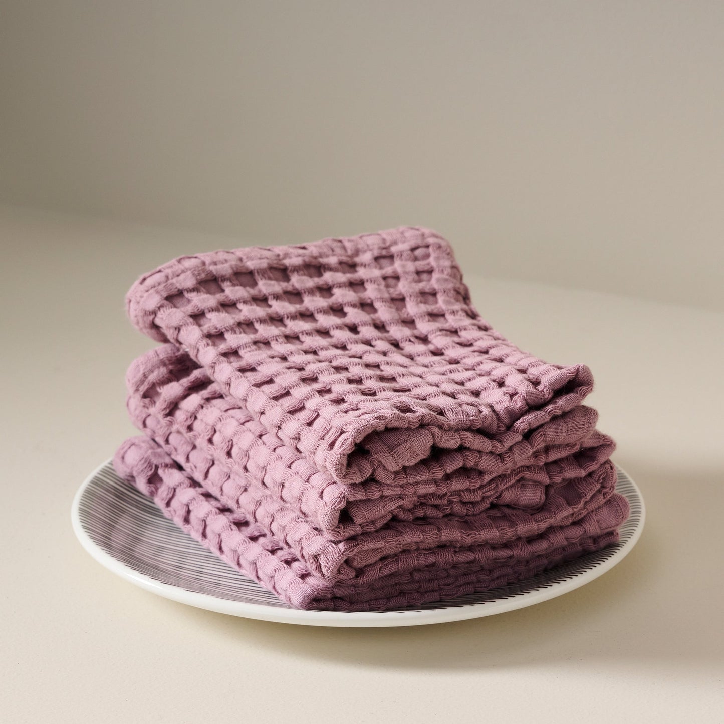 Cotton Waffle Towel - Mellow Mauve
