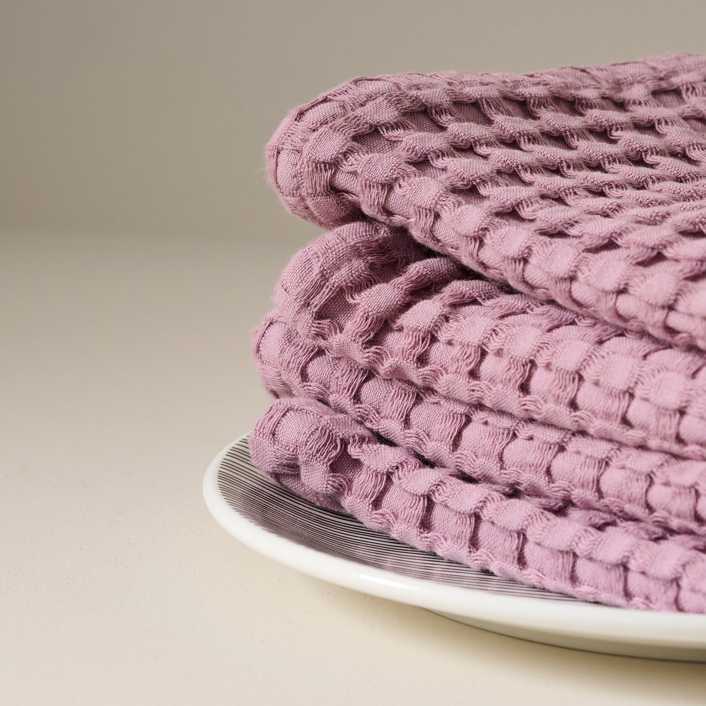 Cotton Waffle Towel - Mellow Mauve